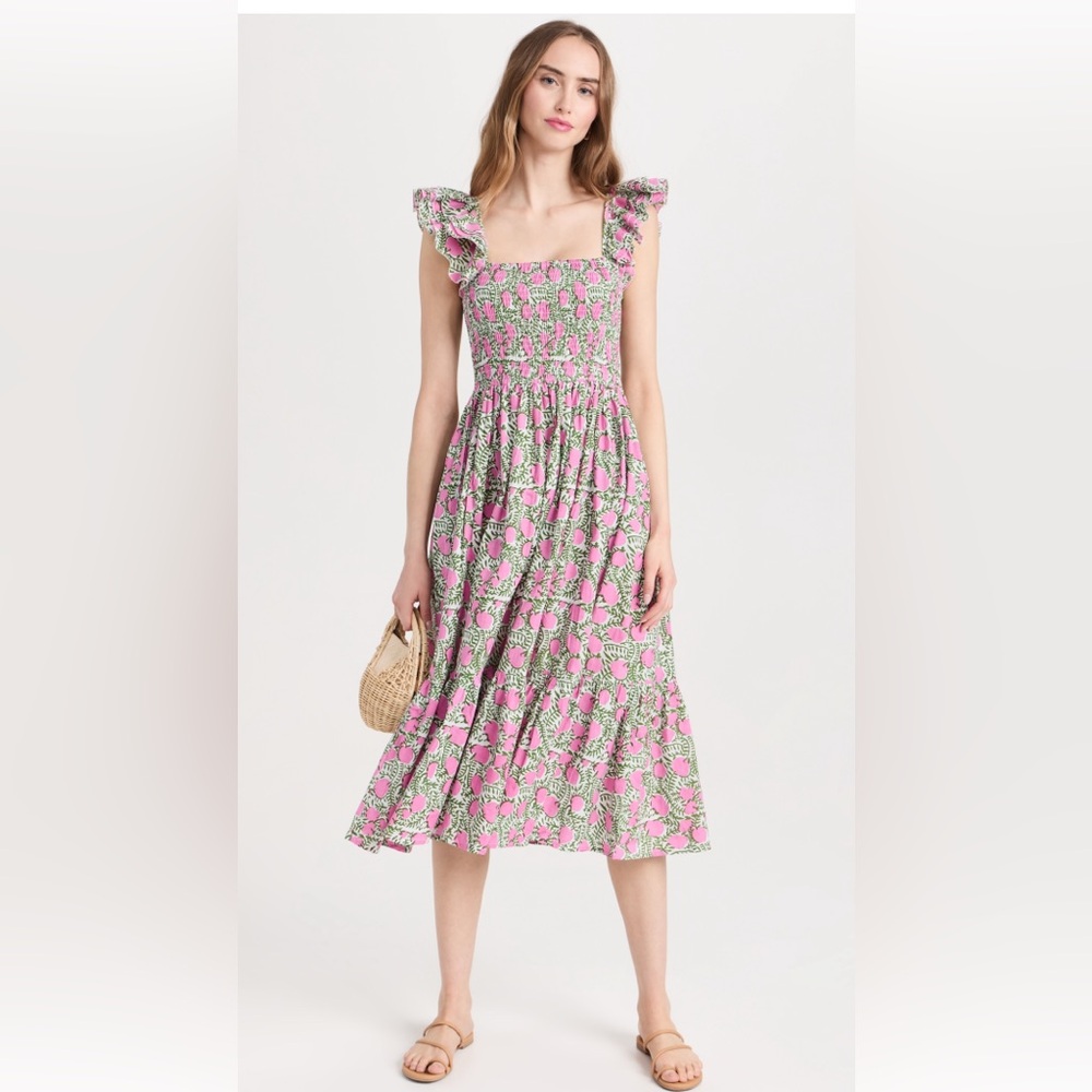 Mille Olympia Pink and Green Floral Women's Dress